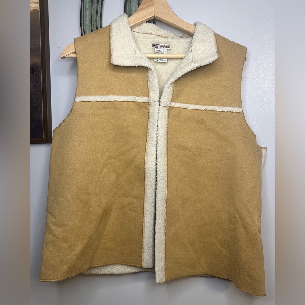Faded Glory Women Faux Suede Vest Sz Large